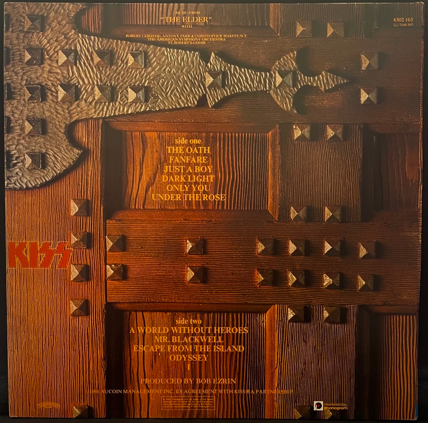 Kiss – (Music From) The Elder - USED Vinyl 2LP