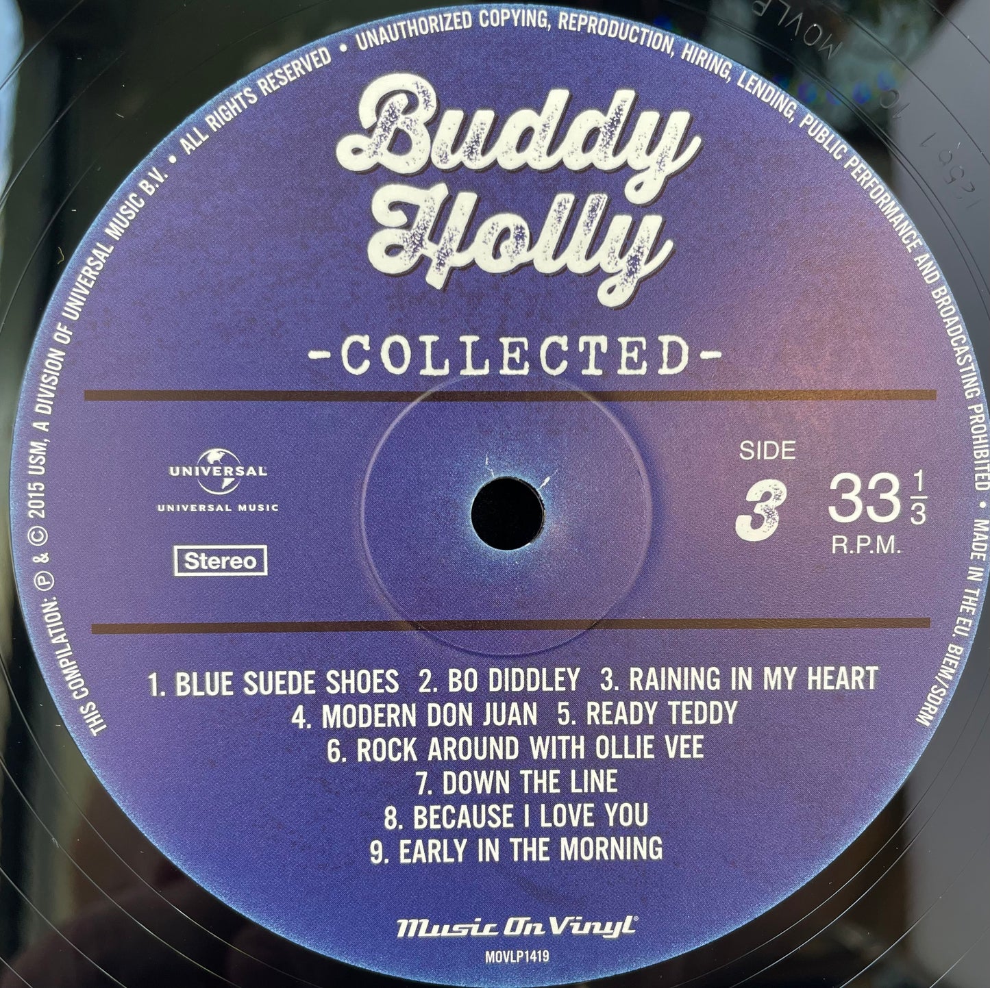 Buddy Holly – Collected - USED 180G Vinyl 3LP Set