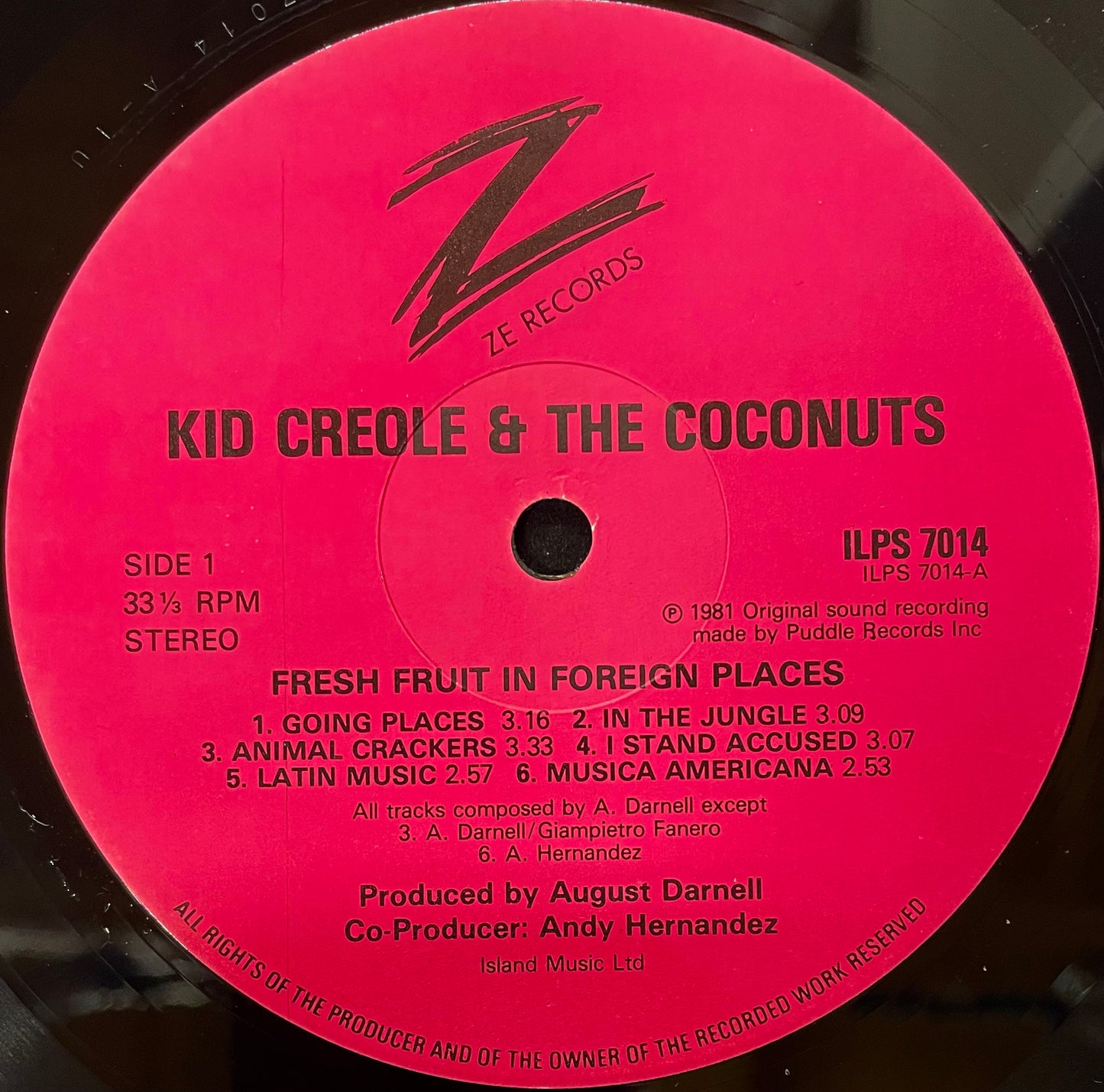 Kid Creole And The Coconuts – Fresh Fruit In Foreign Places - USED Vinyl LP