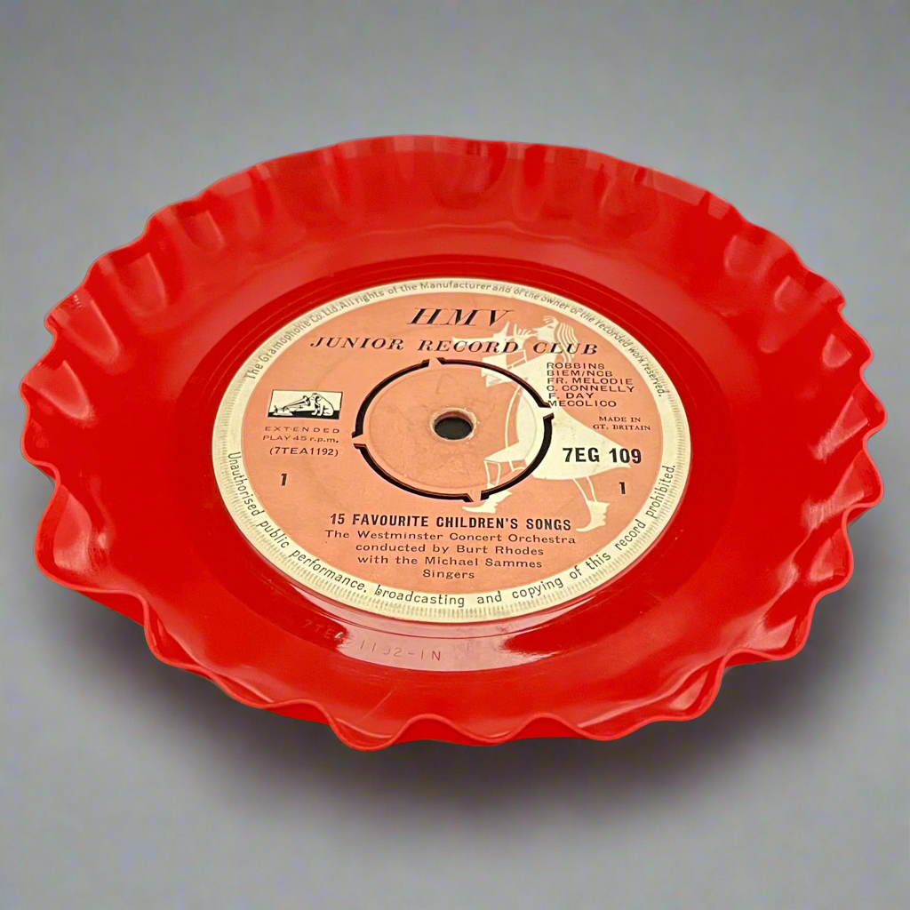 The 'Red Junior’ 7" Vinyl Record Bowl