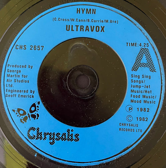 Ultravox – Hymn - USED Vinyl 7" Single