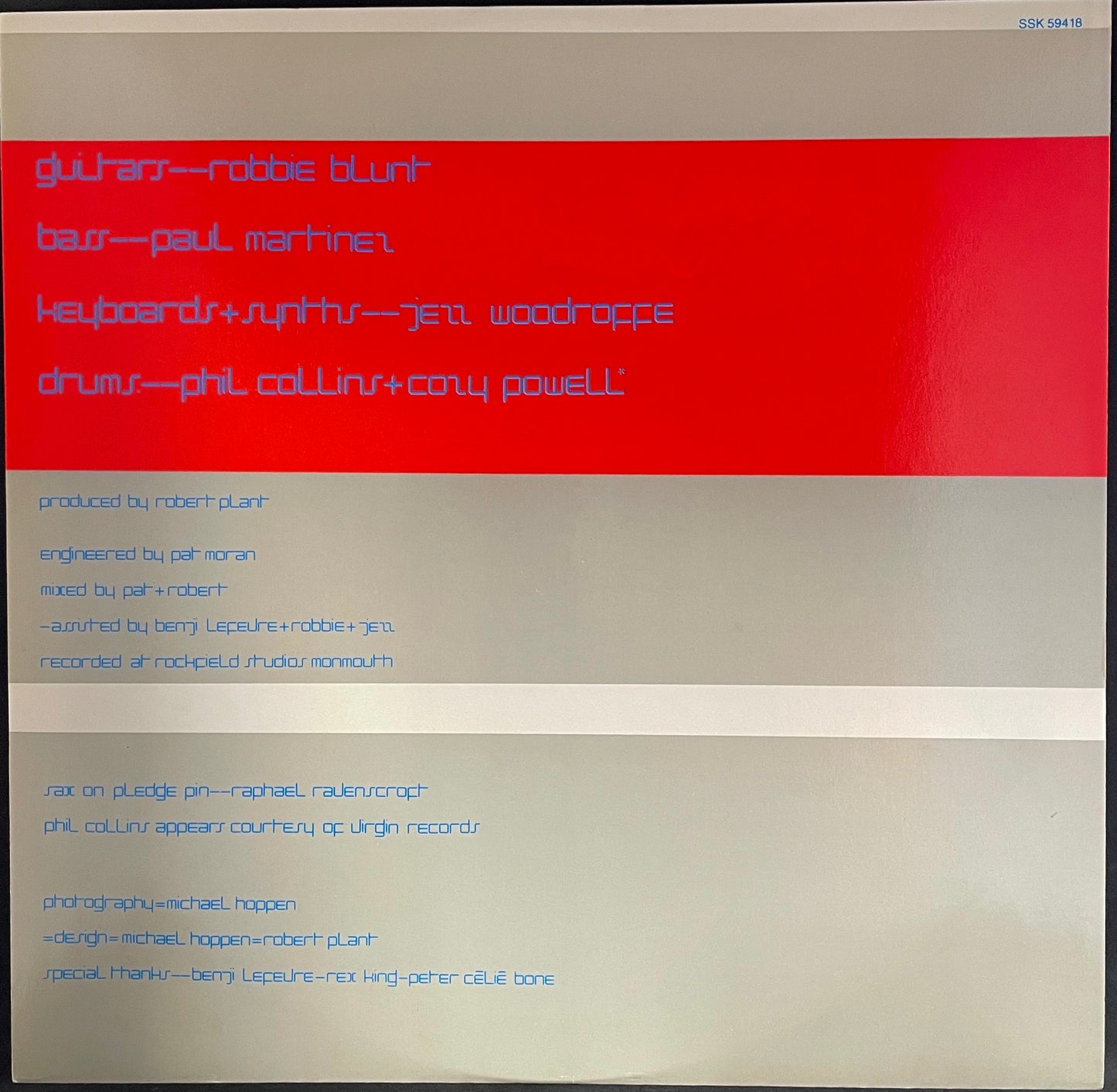 Robert Plant – Pictures At Eleven - USED Vinyl LP