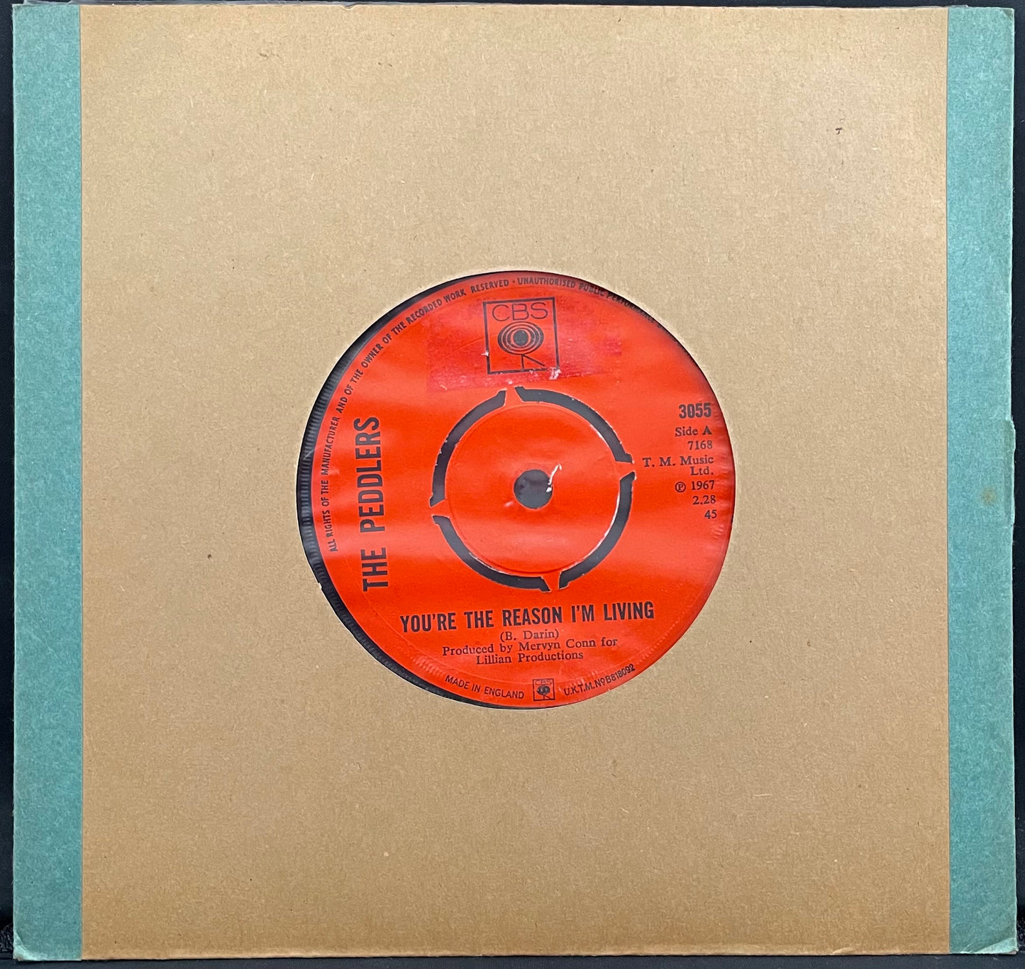 The Peddlers – You're The Reason I'm Living – USED Vinyl 7" Single