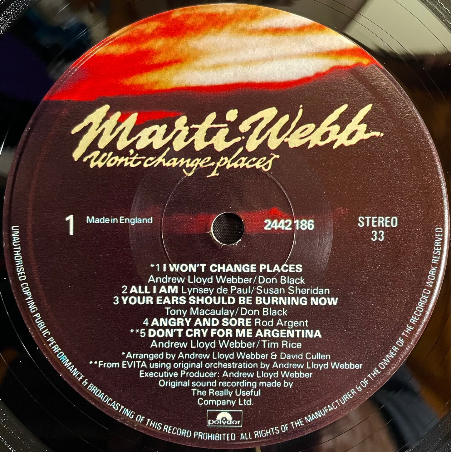 Marti Webb – Won't Change Places - USED Vinyl LP