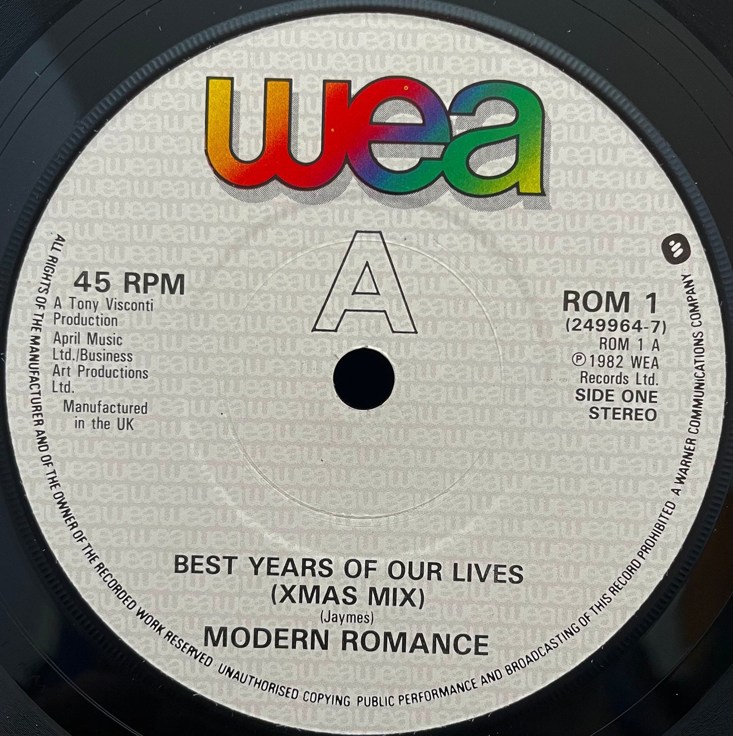 Modern Romance – Best Years Of Our Lives - gebrauchte 7"-Vinyl-Single