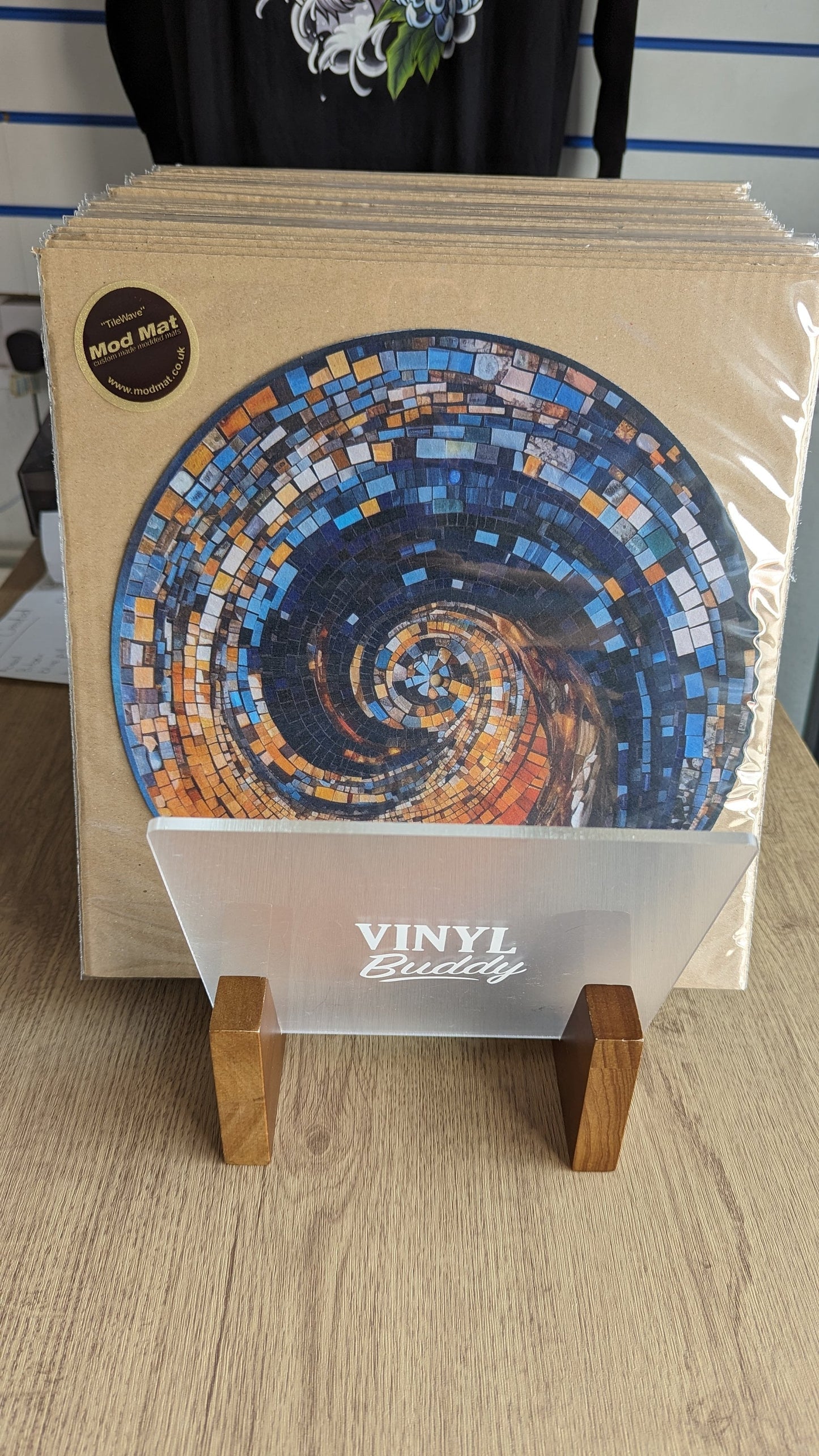 Handmade TileWave Turntable Slipmat – Broken Pottery effect printed DJ Mat
