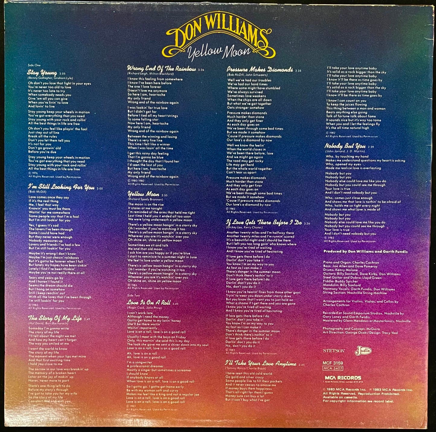 Don Williams – Yellow Moon - USED Vinyl LP