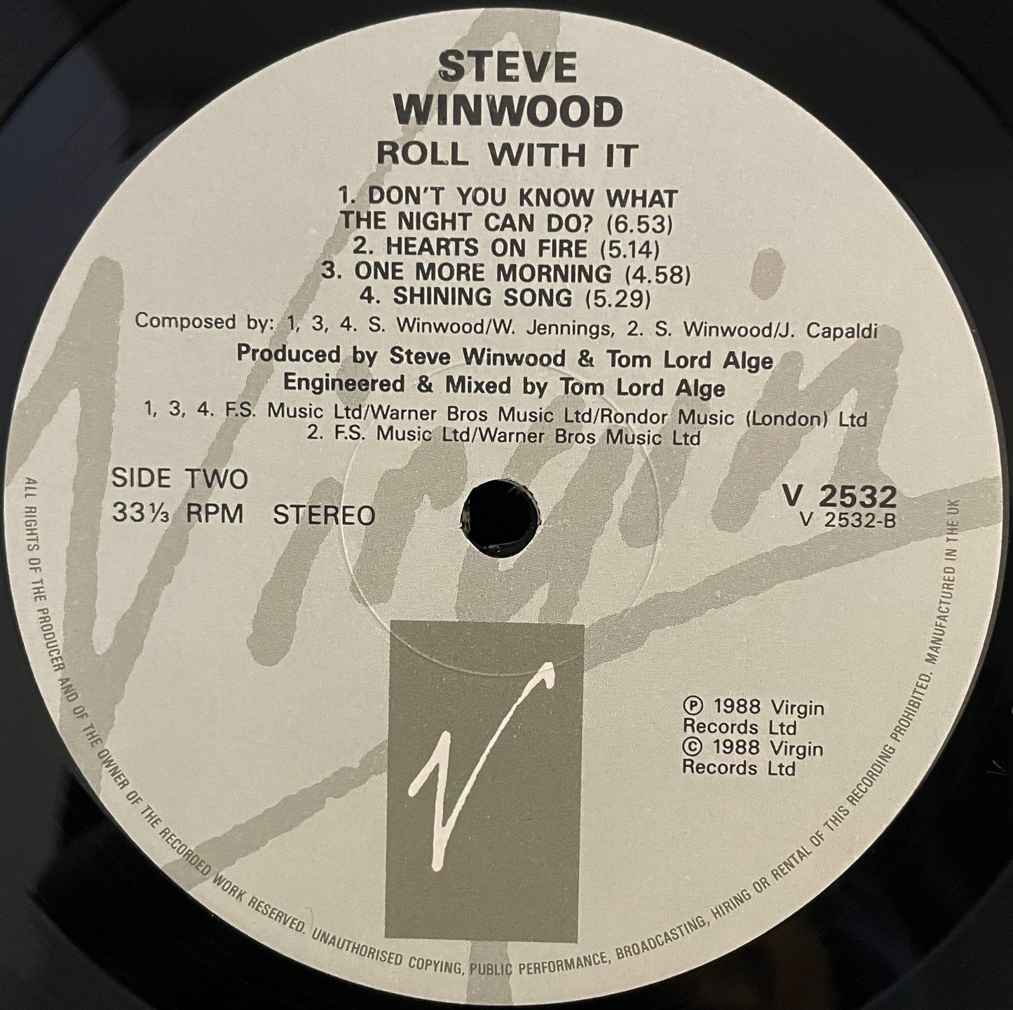 Steve Winwood – Roll With It – USED Vinyl LP