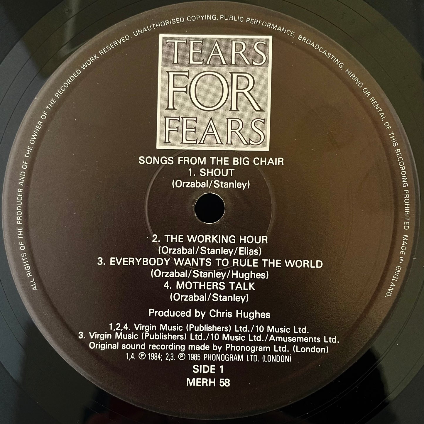 Tears For Fears – Songs From The Big Chair - USED Vinyl LP