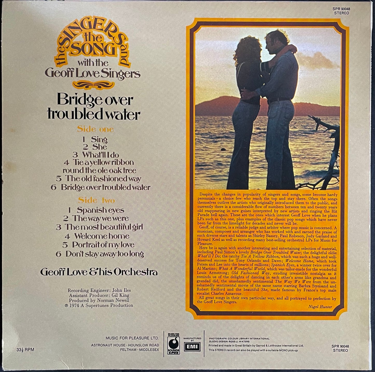 Geoff Love & His Orchestra – Bridge Over Troubled Water - USED Vinyl LP