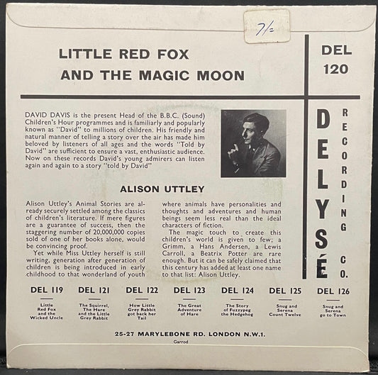 Alison Uttley / David Davis – Little Red Fox And The Magic Moon – USED Vinyl 7" Single