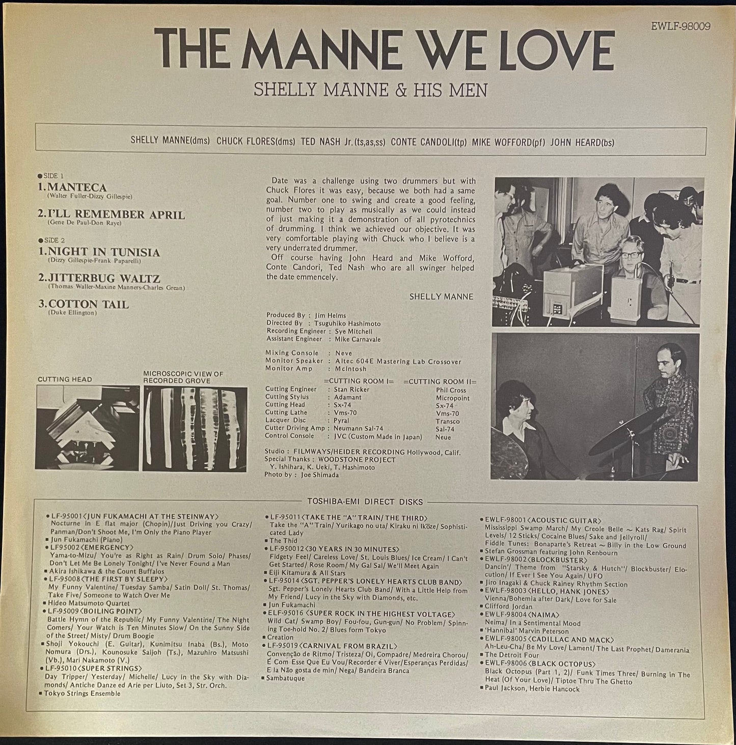 Shelly Manne & His Men – The Manne We Love - USED Vinyl LP