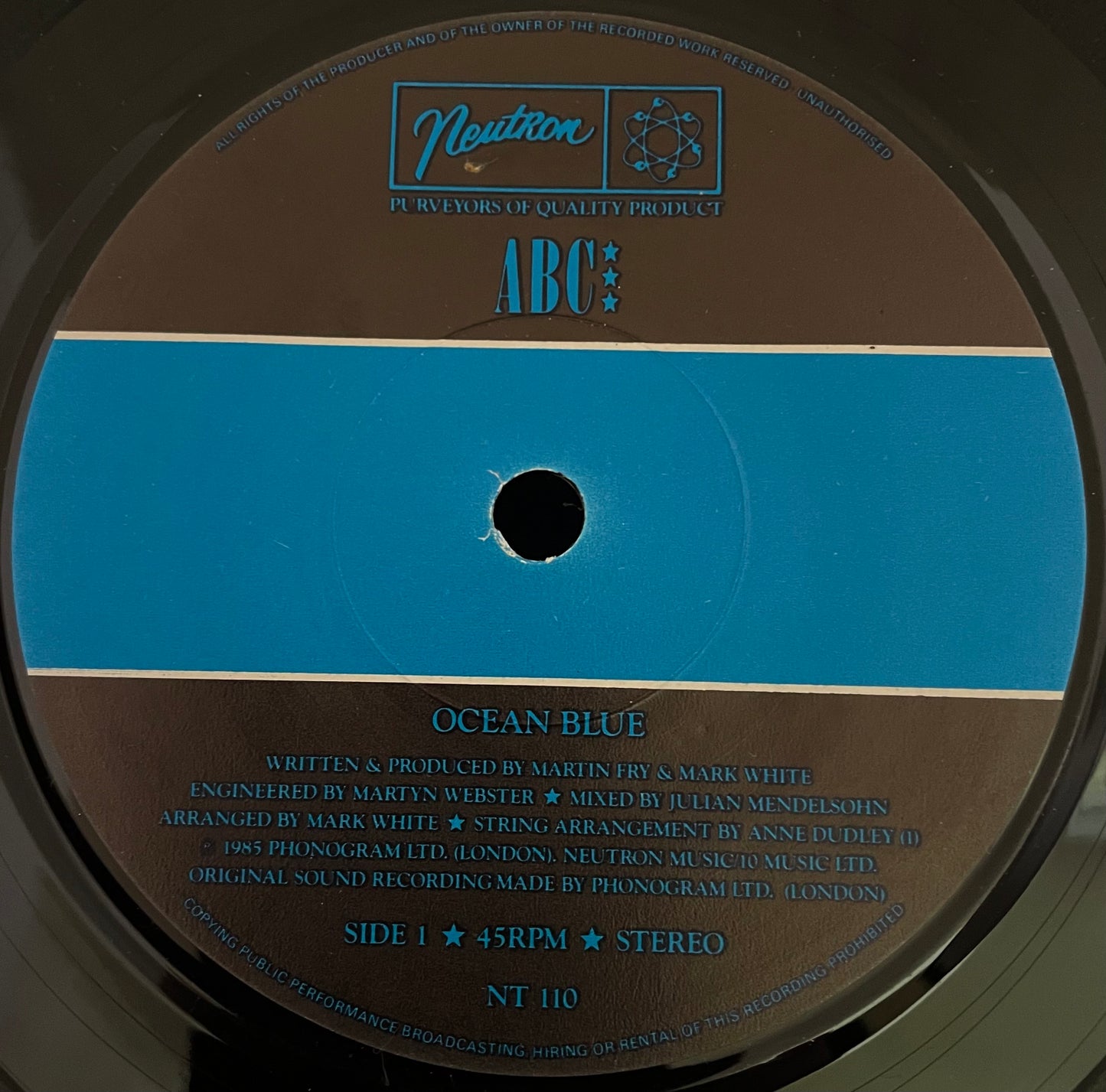 ABC – Ocean Blue - USED Vinyl 7" Single