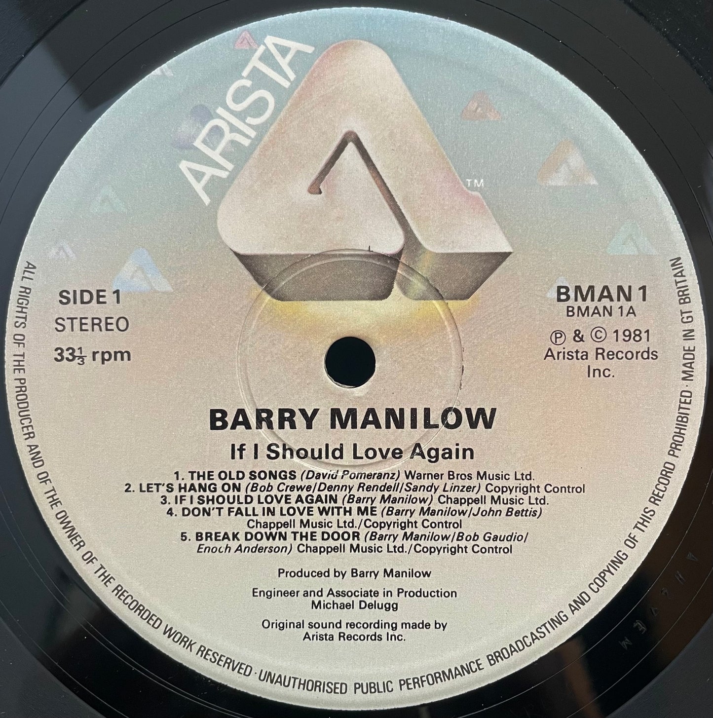 Barry Manilow – If I Should Love Again – gebrauchte Vinyl-LP