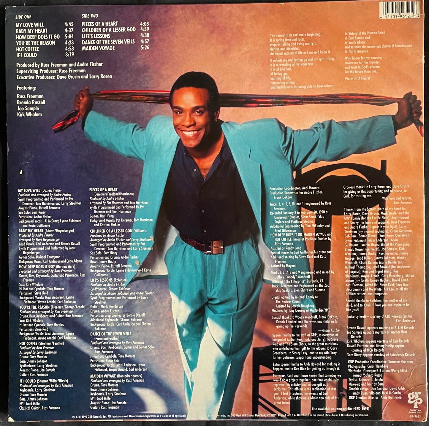 Carl Anderson – Pieces Of A Heart - USED Vinyl LP