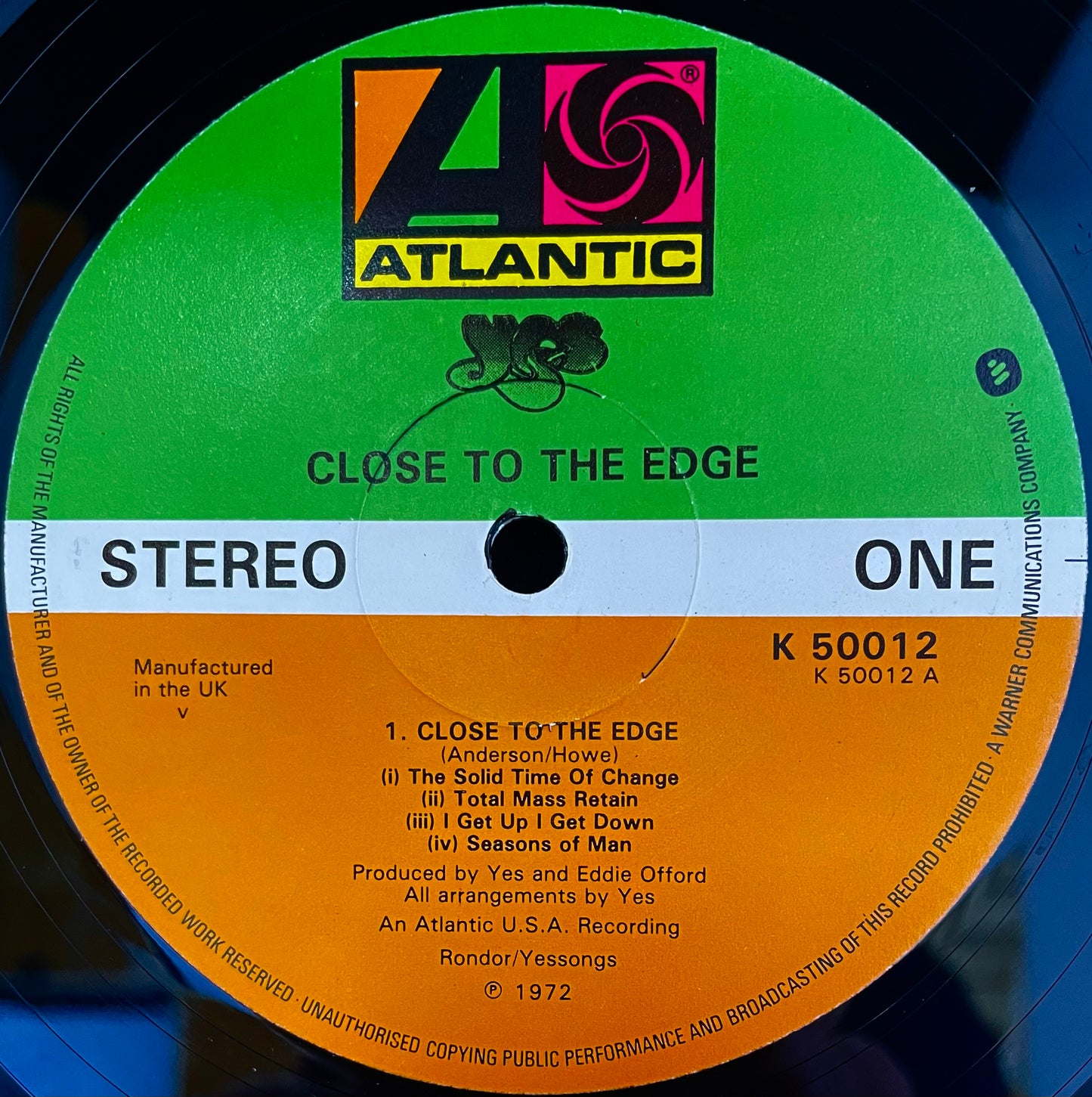 Yes – Close To The Edge - USED Vinyl LP