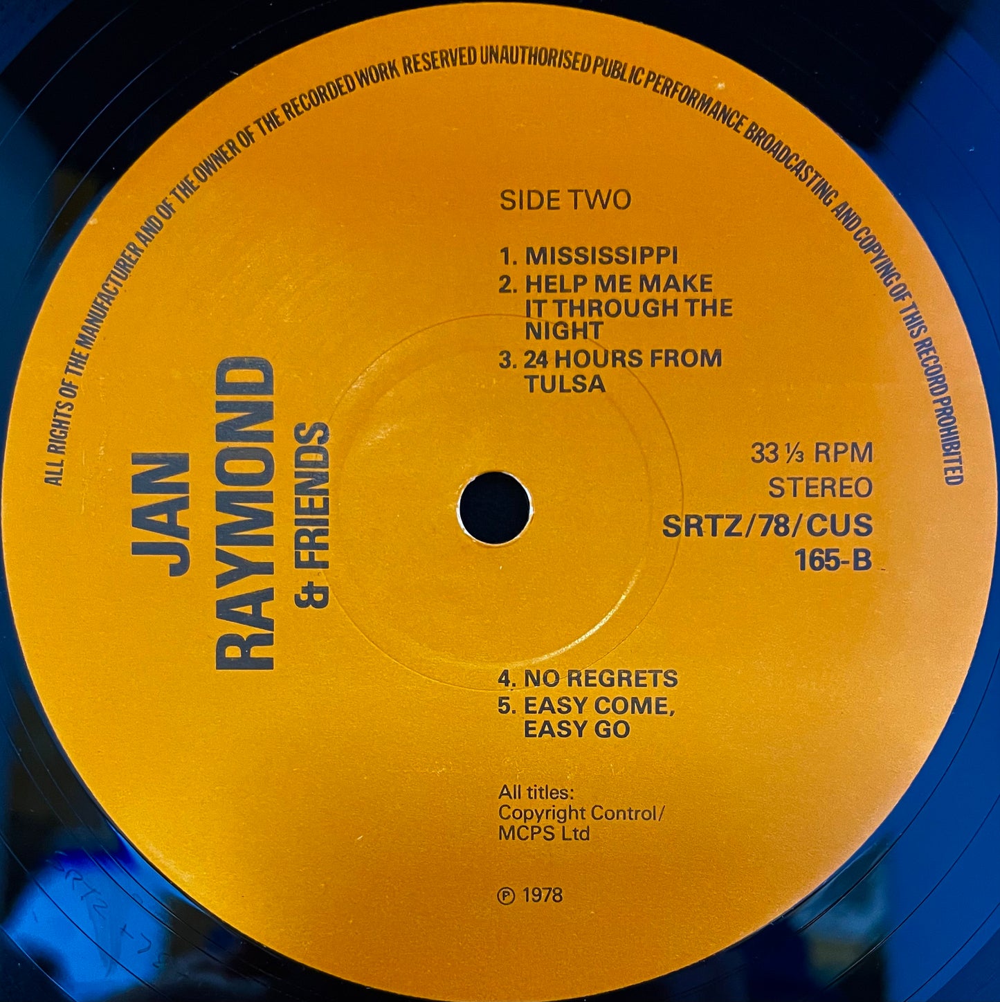 Jan Raymond – Jan Raymond & Friends - USED Vinyl LP