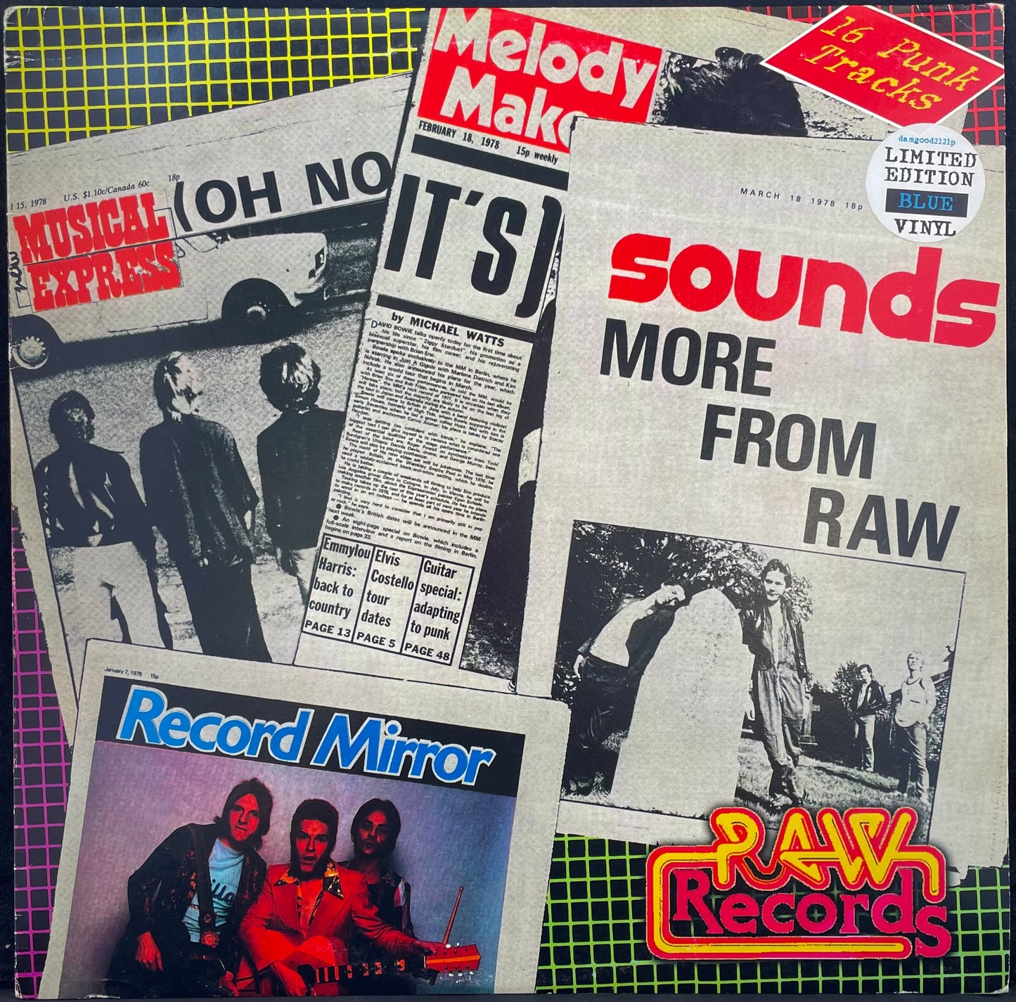 Various – Oh No It's More From Raw - USED BLUE Vinyl LP