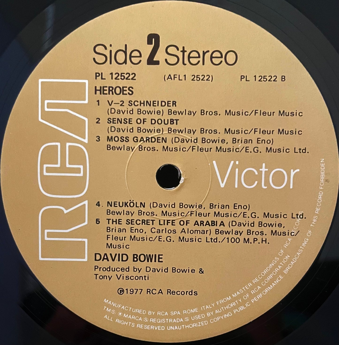 David Bowie – "Heroes" - USED Vinyl LP