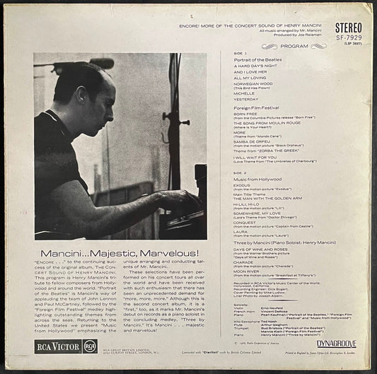 Henry Mancini – Encore! More Of The Concert Sound Of Henry Mancini - USED Vinyl LP