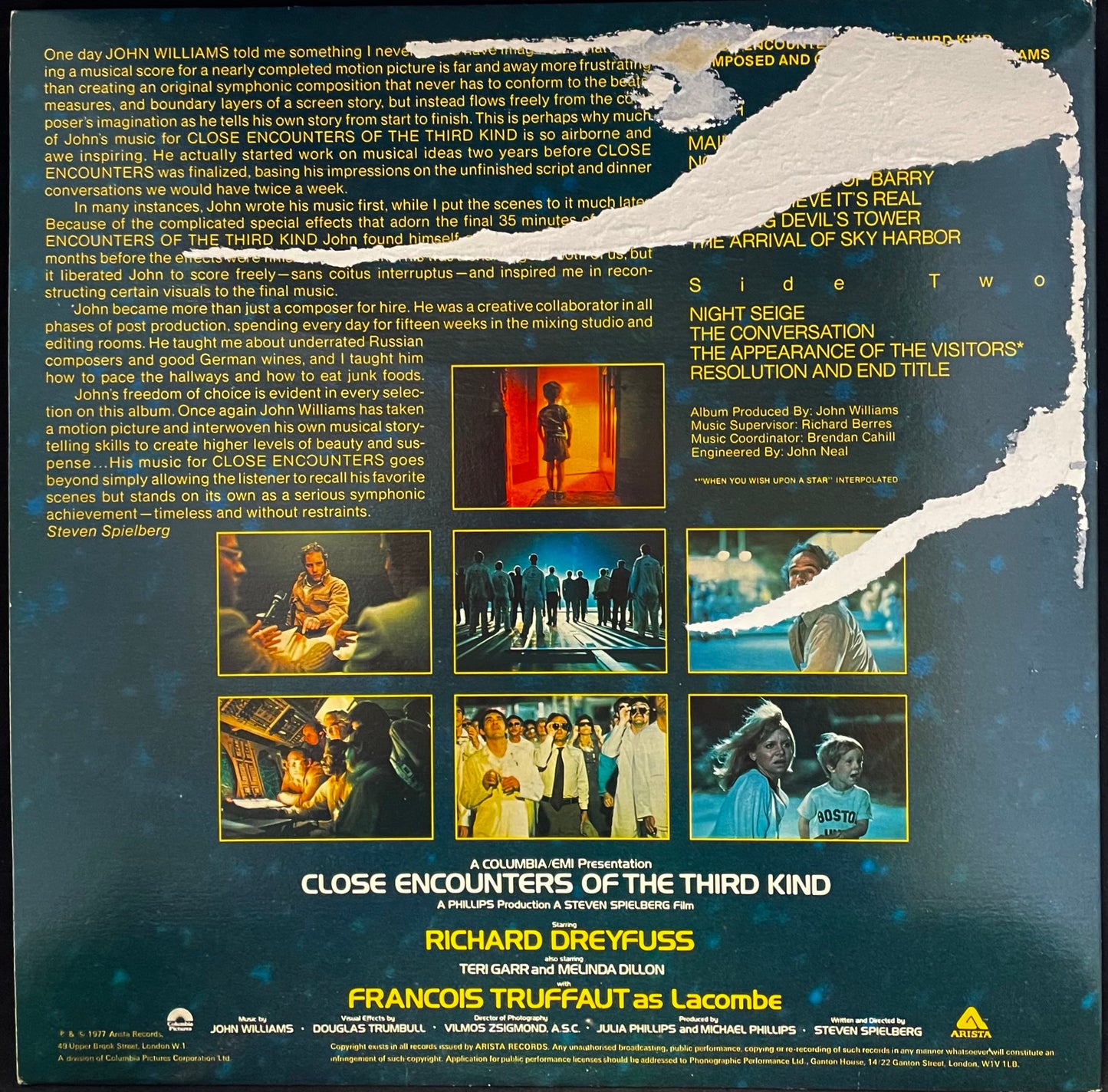 John Williams – Close Encounters Of The Third Kind (Original Motion Picture Soundtrack) - USED Vinyl LP