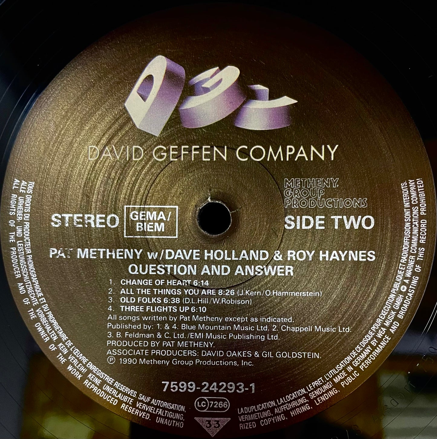 Pat Metheny w/ Dave Holland & Roy Haynes – Question And Answer - USED Vinyl LP