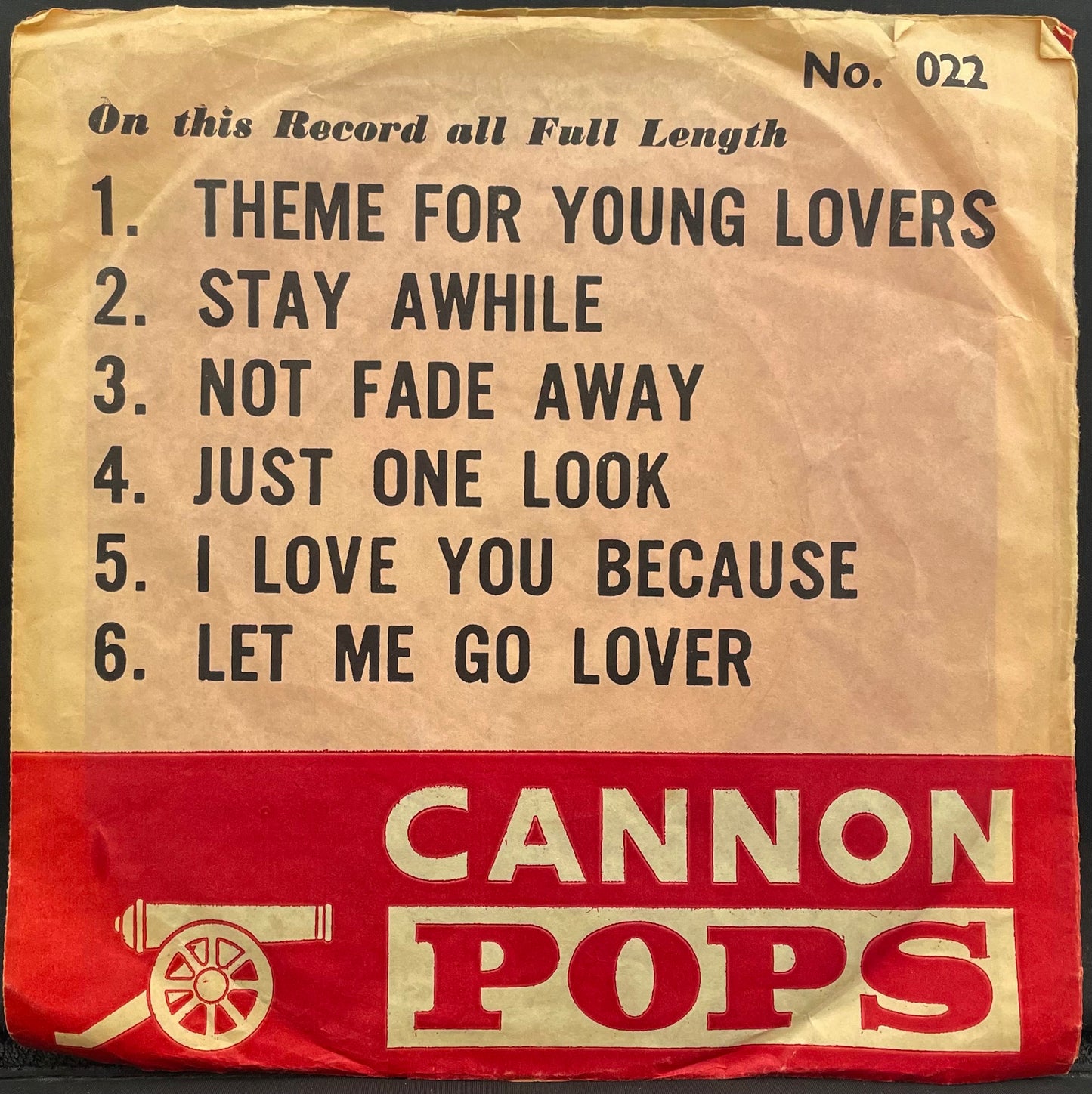 Various – Cannon Pops 022 – USED Vinyl 7" EP