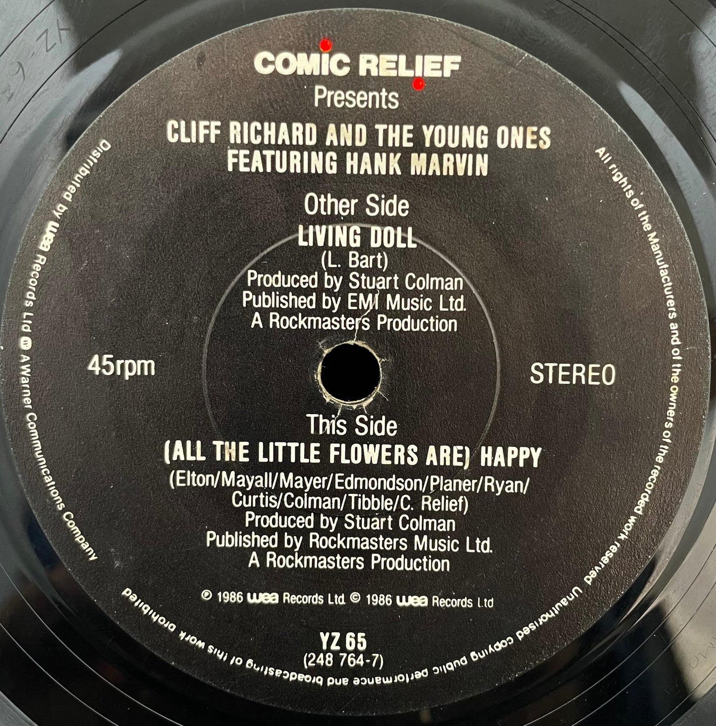 Cliff Richard And The Young Ones &amp; Hank Marvin – Living Doll – gebrauchte 7"-Vinyl-Single