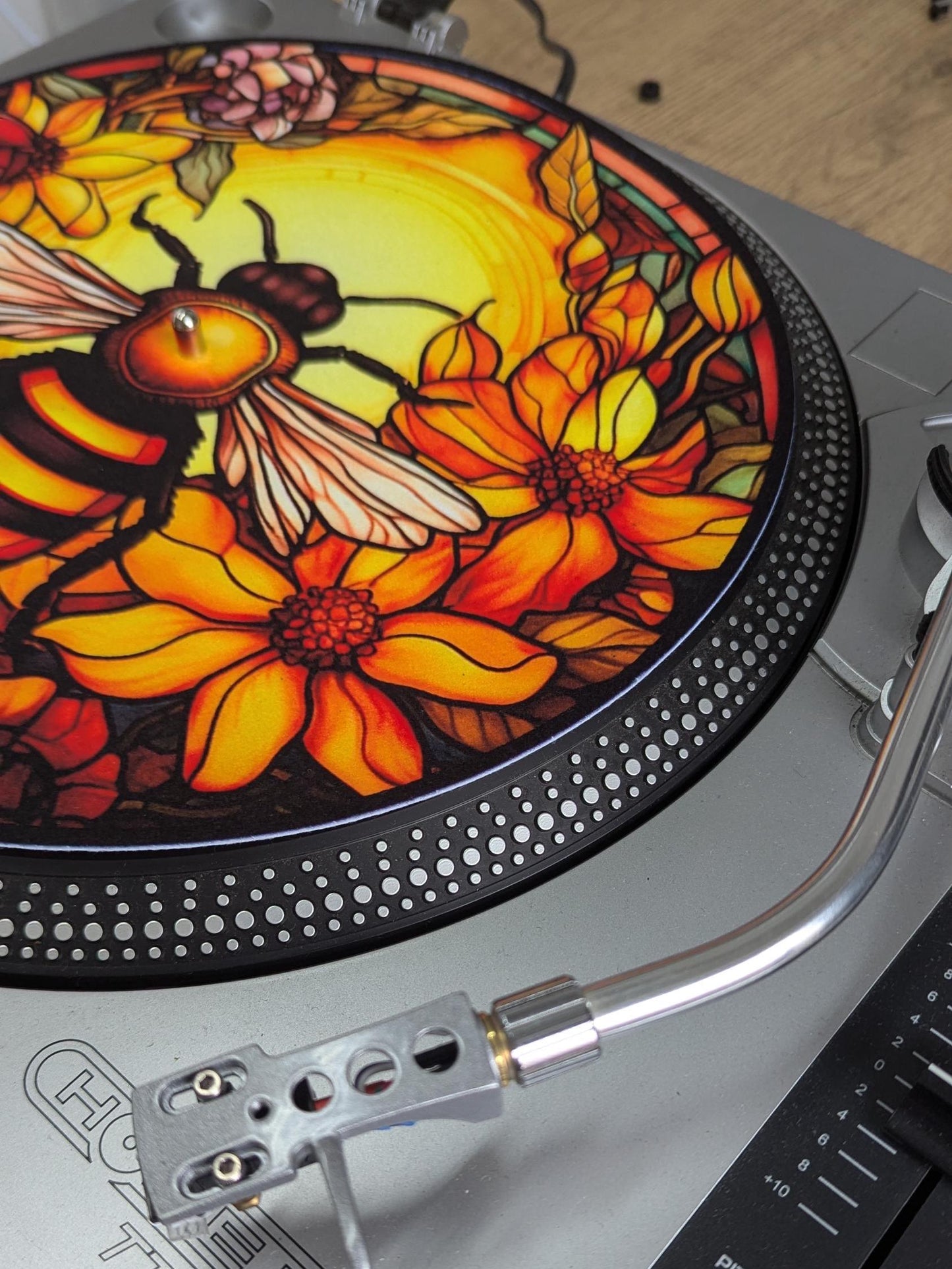 Stain Glass Worker Bee Slip mat