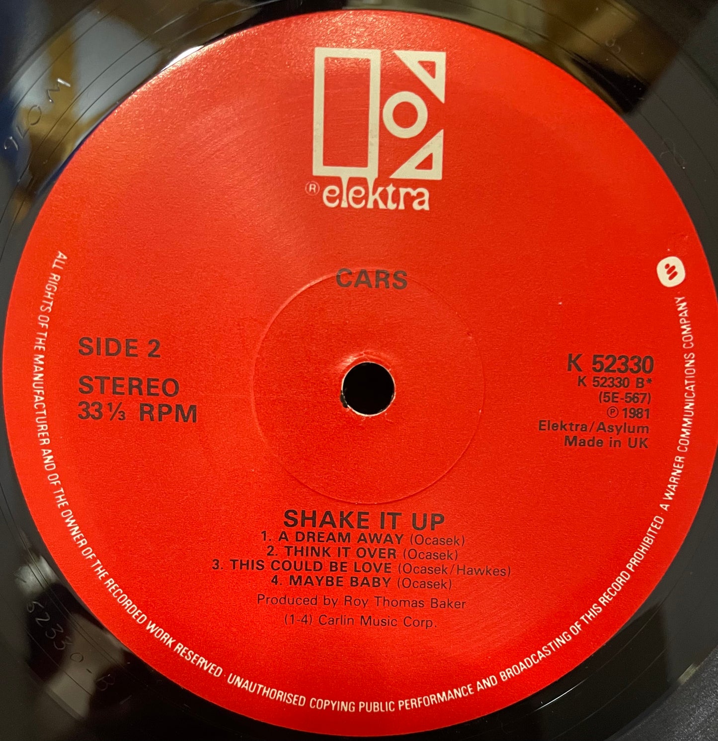 The Cars – Shake It Up - USED Vinyl LP