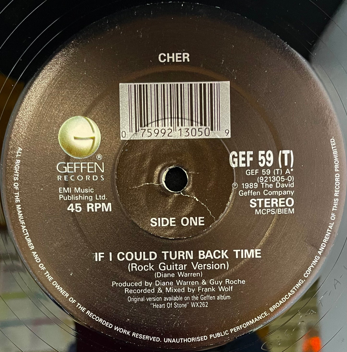 Cher – If I Could Turn Back Time (Rock Guitar Version) - USED Vinyl 12" Single