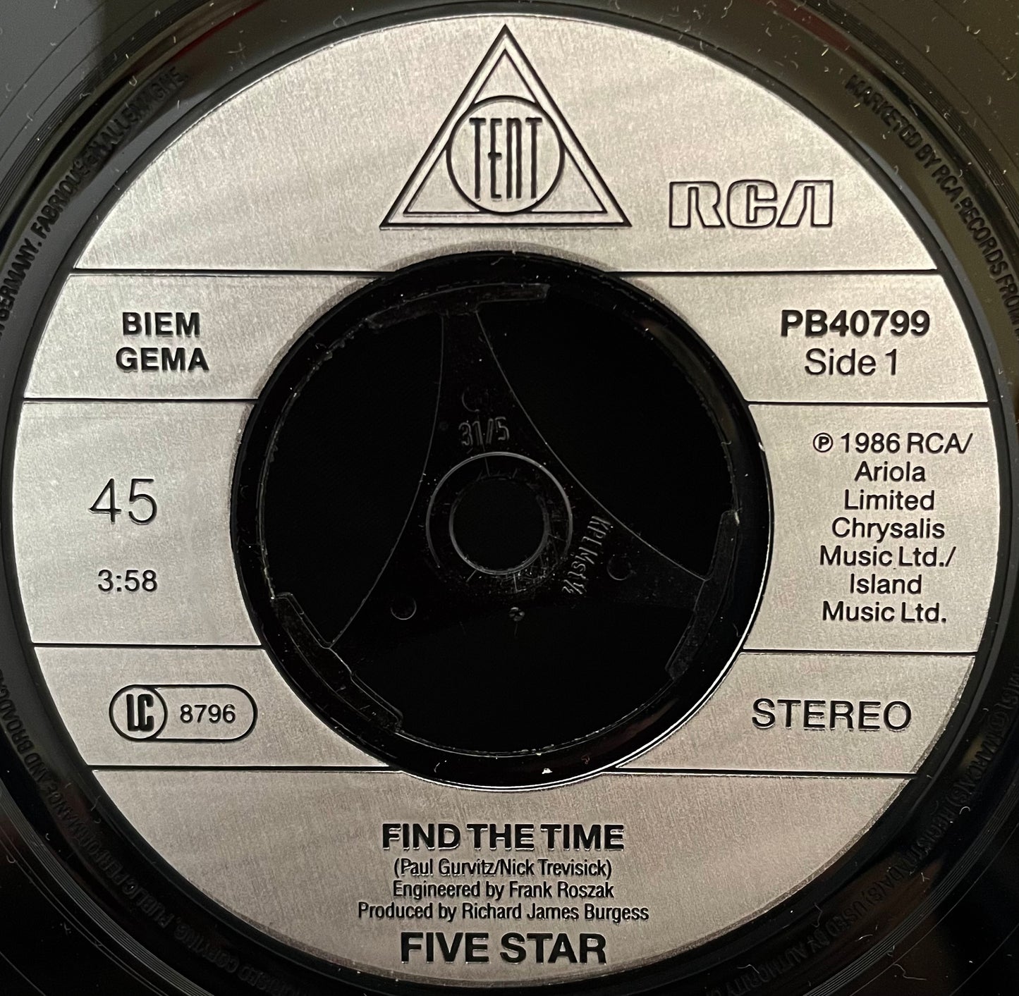 5 Star – Find The Time – gebrauchte 7"-Vinyl-Single