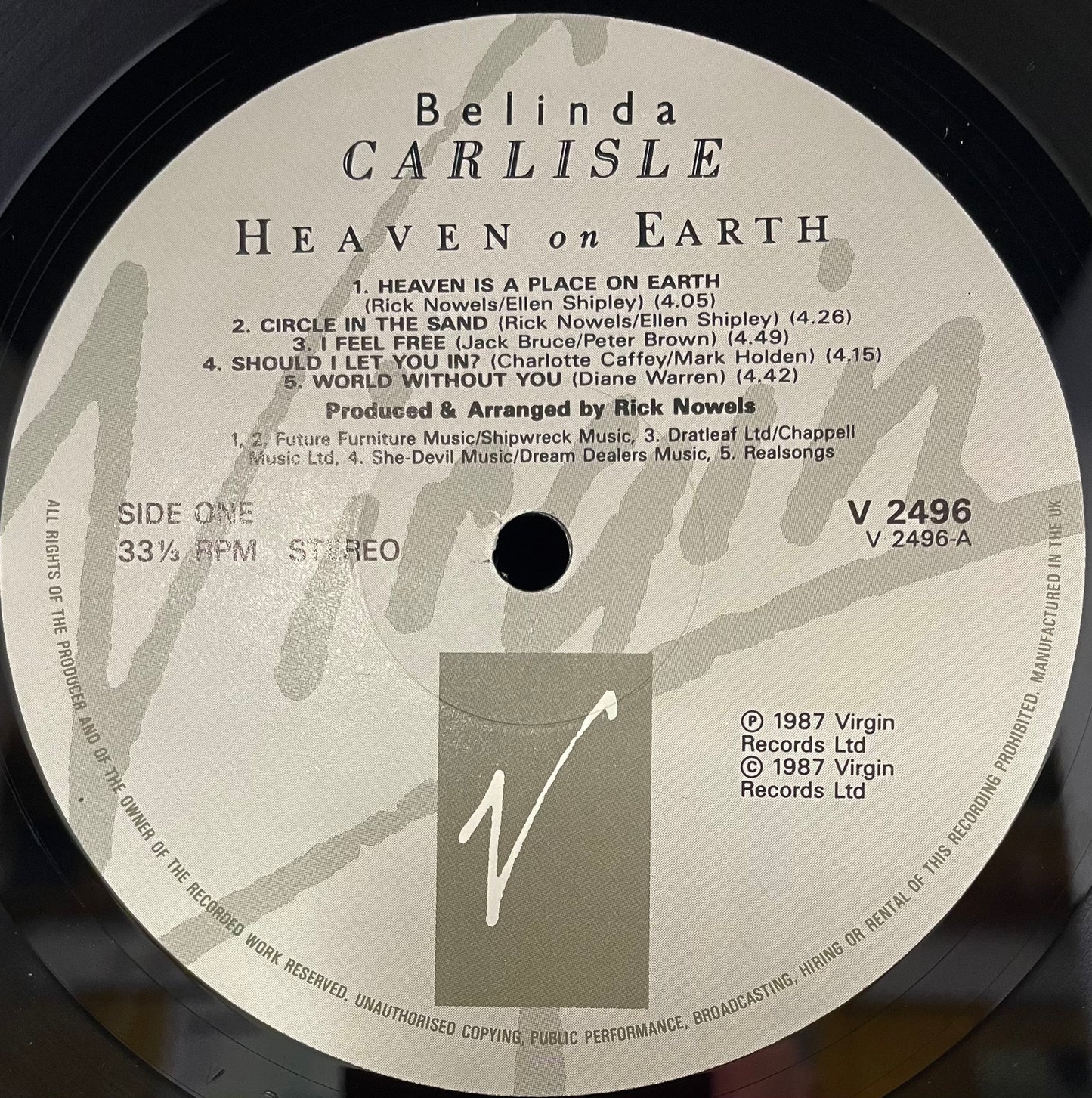 Belinda Carlisle – Heaven On Earth - USED Vinyl LP