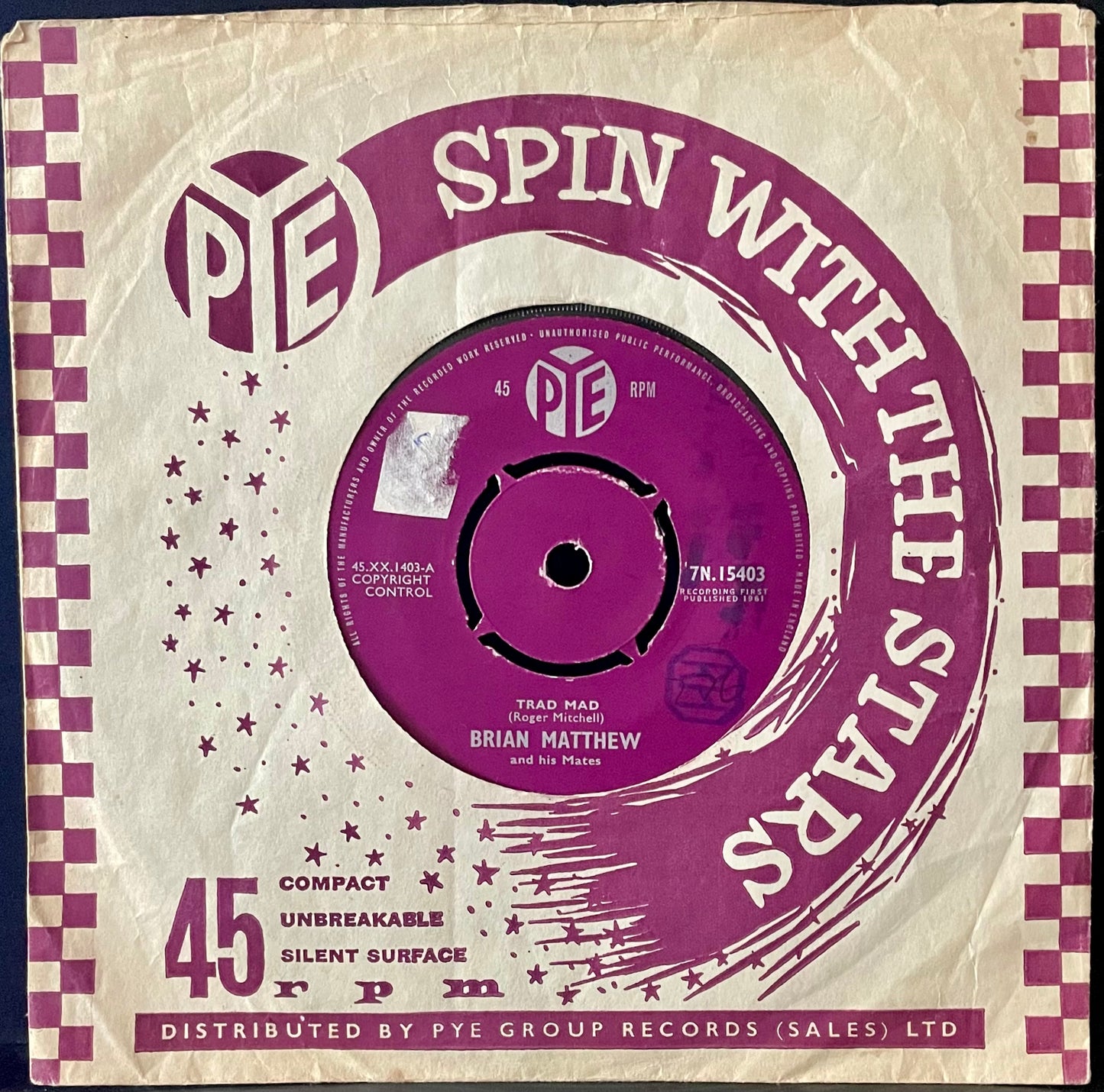 Brian Matthew – Trad Mad - USED Vinyl 7" Single