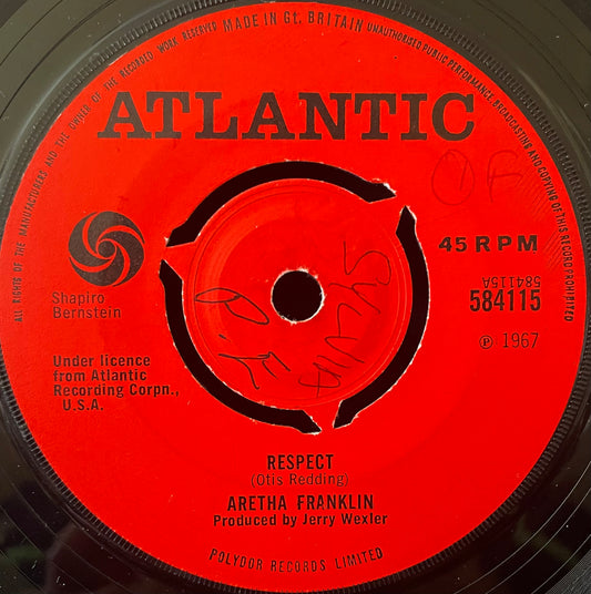 Aretha Franklin– Respect - USED Vinyl 7" Single