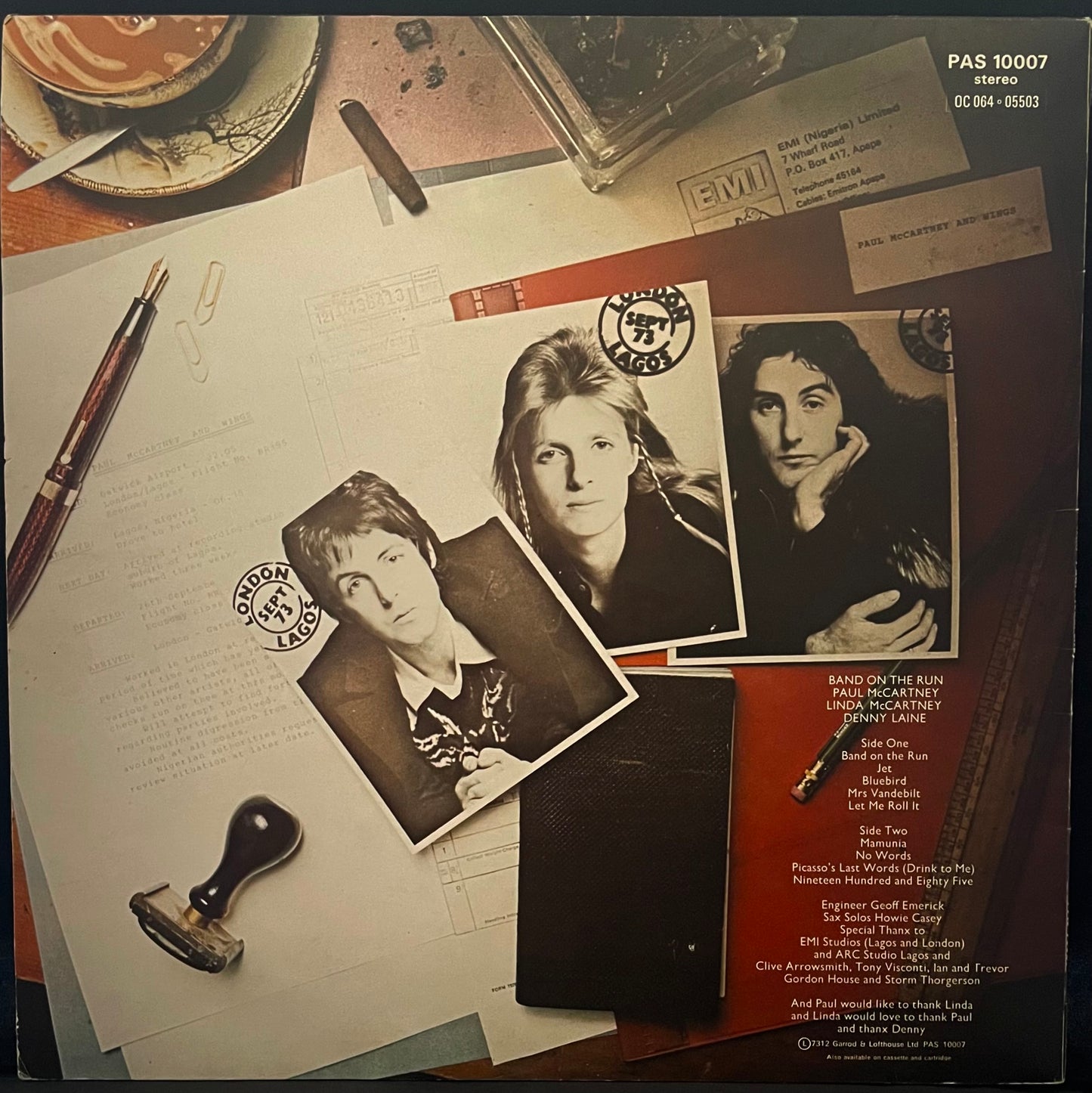 Paul McCartney And Wings – Band On The Run - USED Vinyl LP