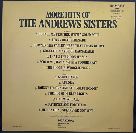 The Andrews Sisters – Weitere Hits der Andrews Sisters – GEBRAUCHTE Vinyl-LP - MONO