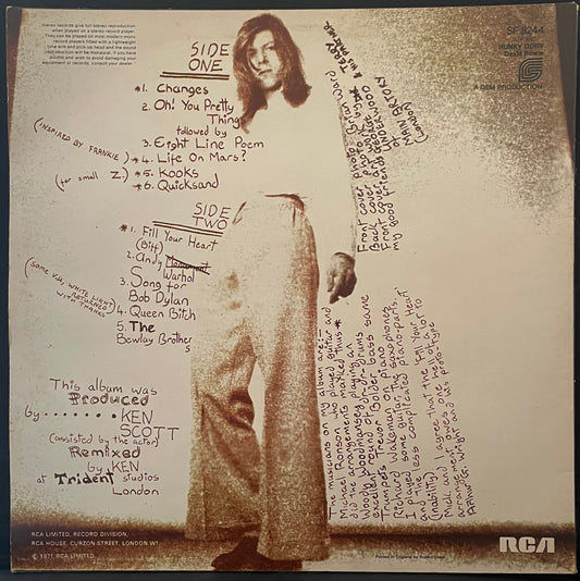 David Bowie – Hunky Dory - USED Vinyl LP