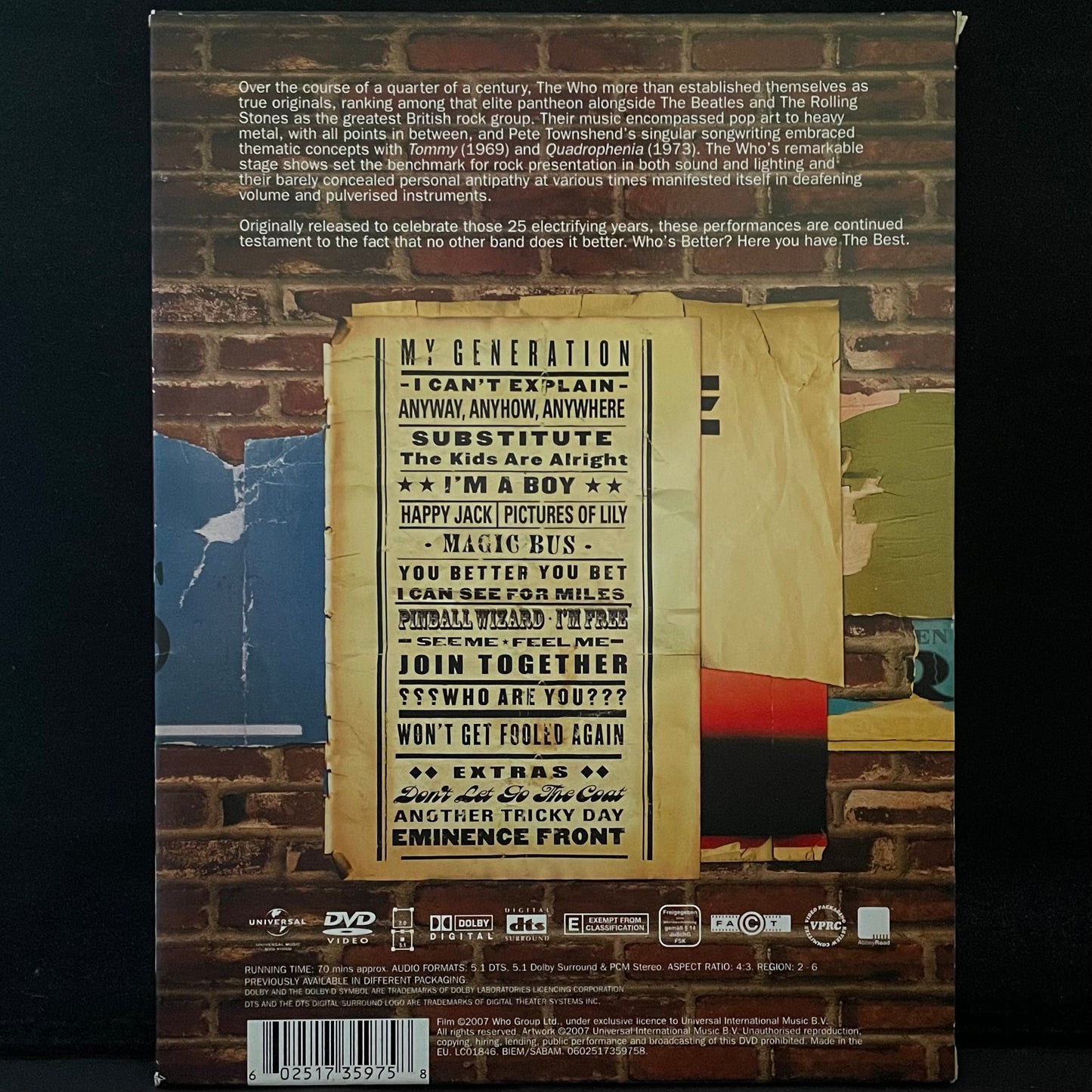 The Who ‎– Then And Now - USED DVD