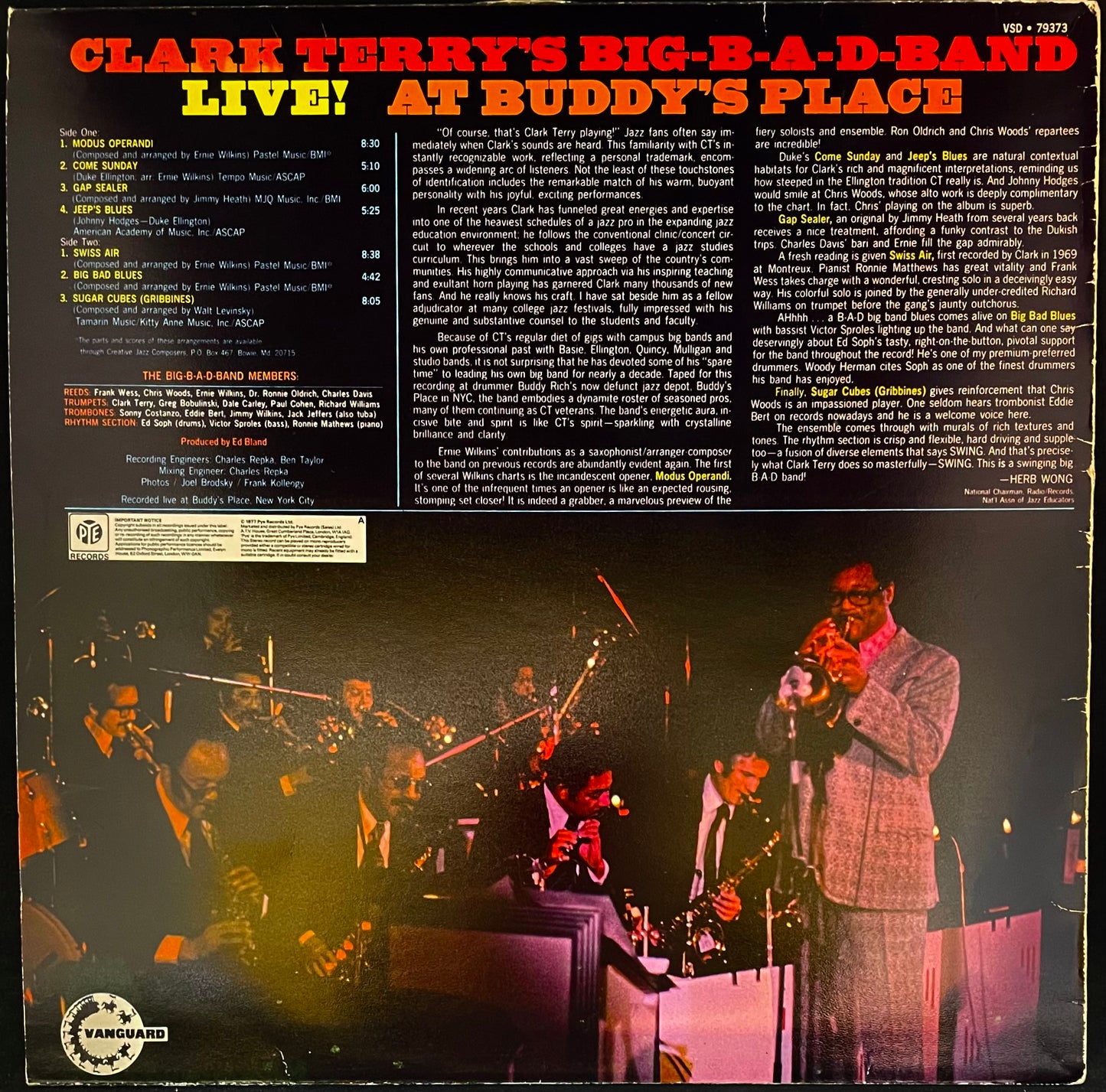 Clark Terry's Big Bad Band – Live! At Buddy's Place - USED Vinyl LP