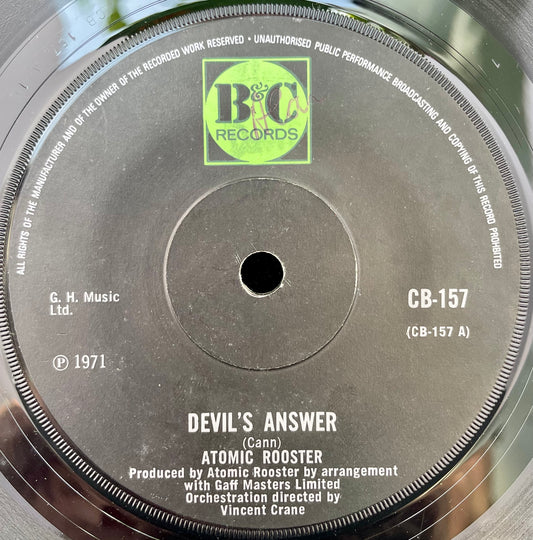 Atomic Rooster – Devil's Answer - USED Vinyl 7" Single