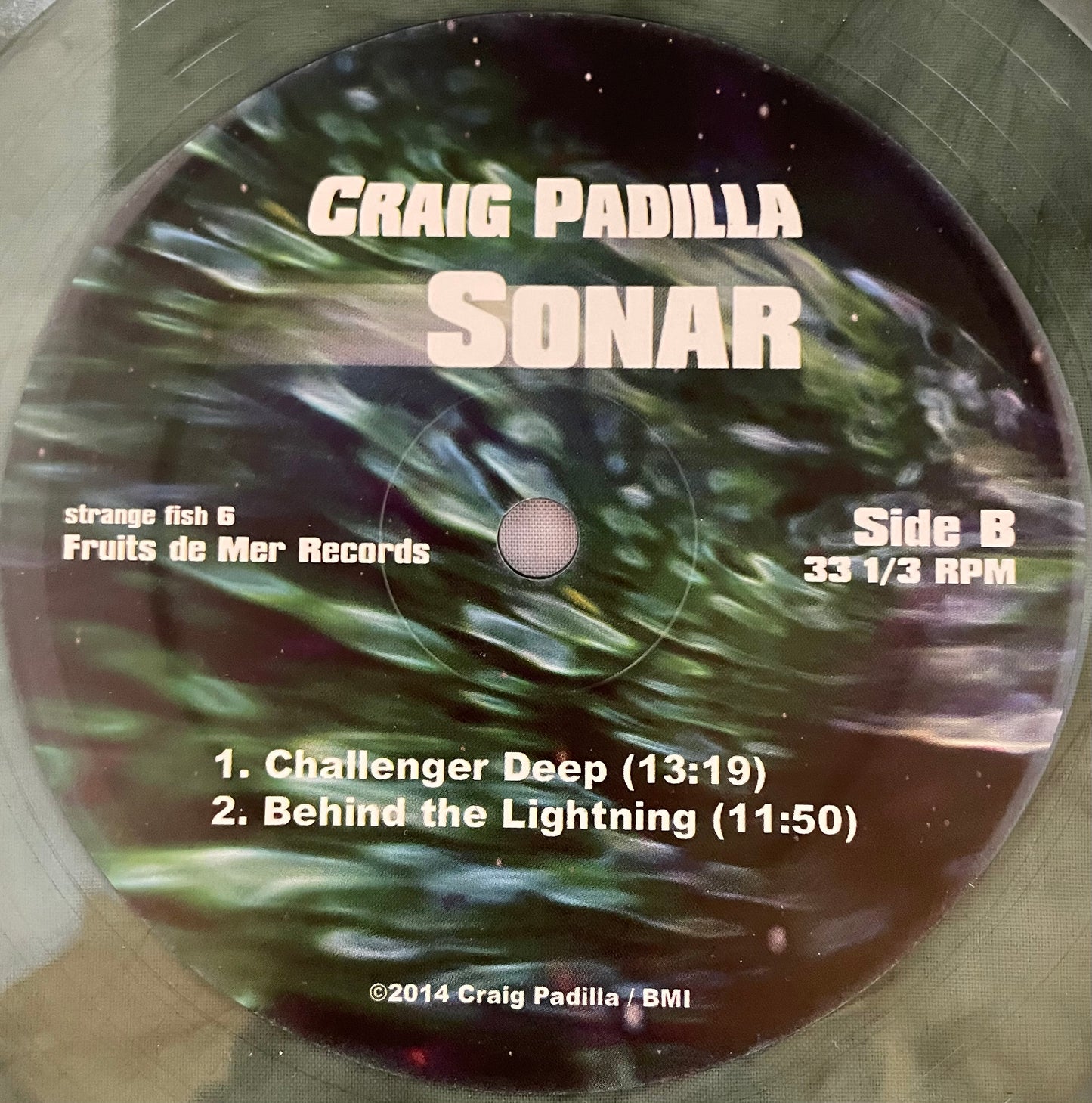 Craig Padilla – Sonar - USED Vinyl 2LP Light Green/Blue Translucent Marbled Limited Edition