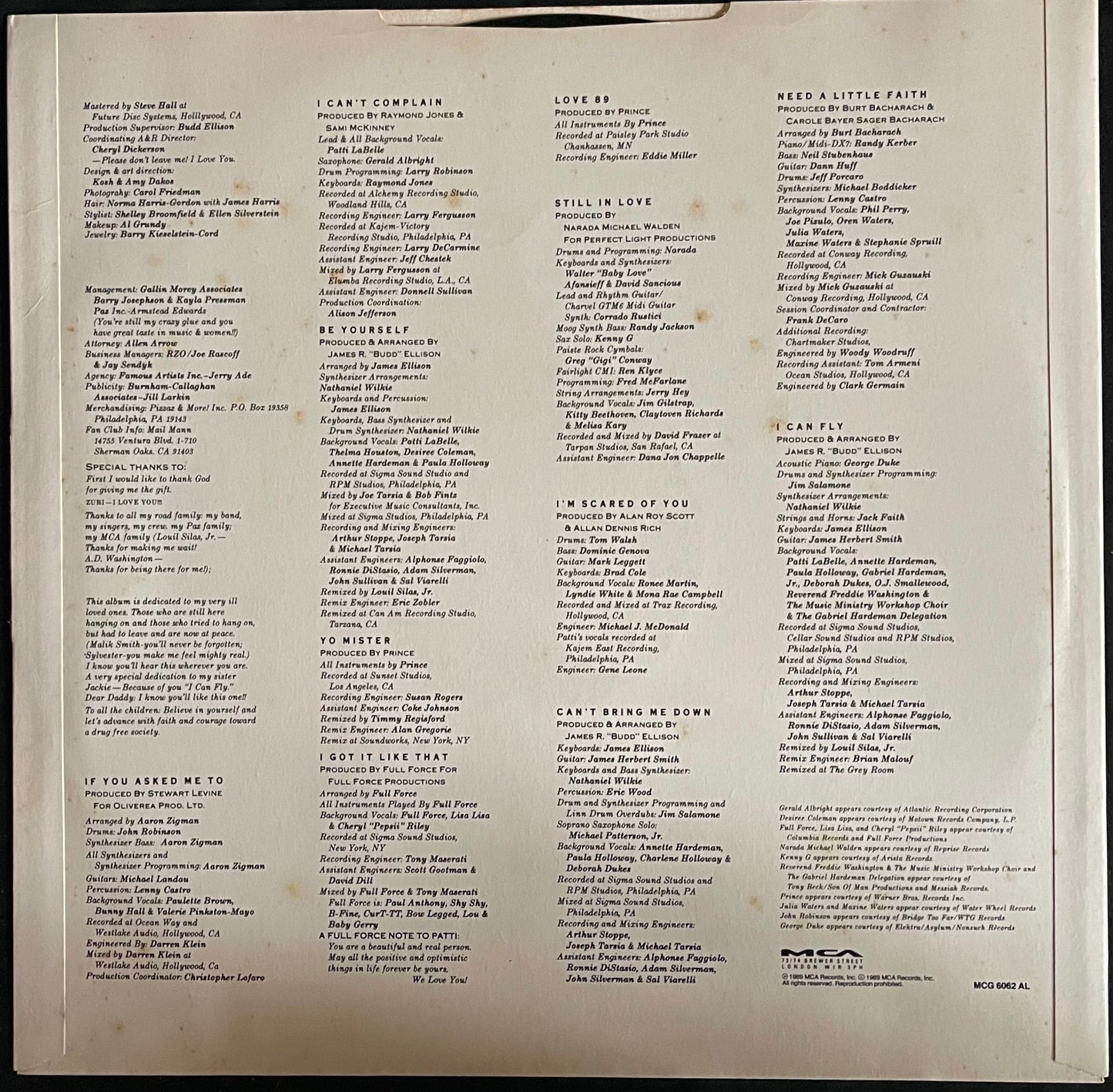 Patti LaBelle – Be Yourself - USED Vinyl LP