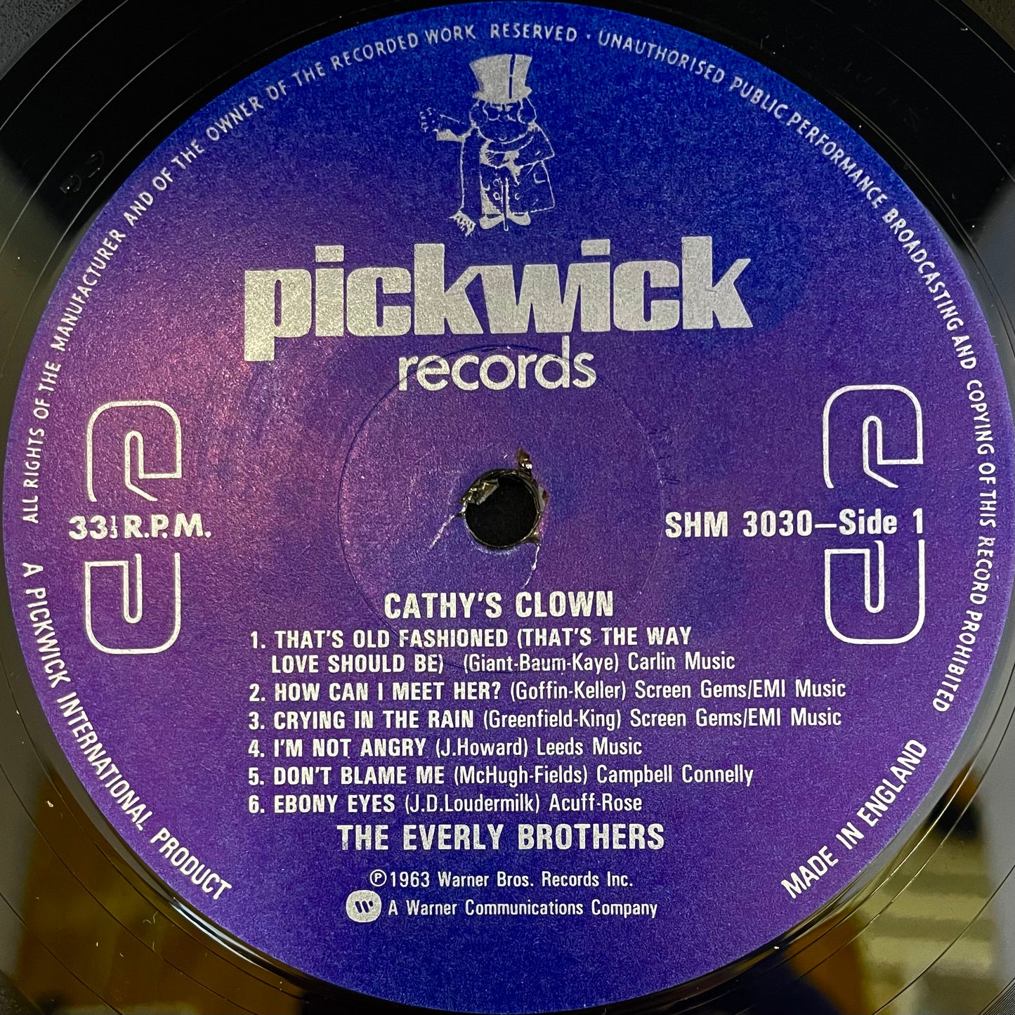 The Everly Brothers – Cathy's Clown - USED Vinyl LP