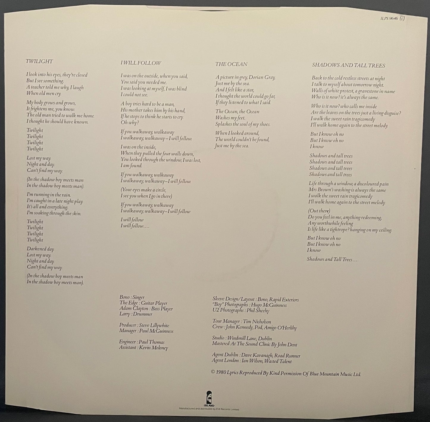 U2 – Boy - USED Vinyl LP