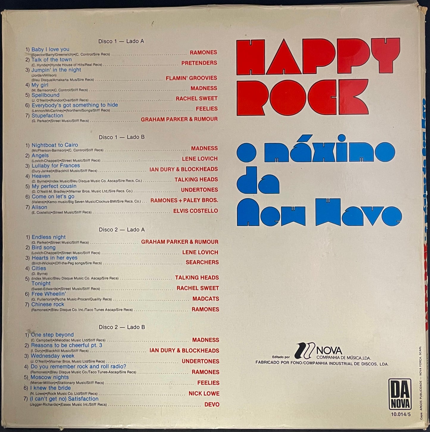 Various – Happy Rock - O Máximo Da New Wave - USED Blue/Red Translucent Vinyl 2LP + T-Shirt