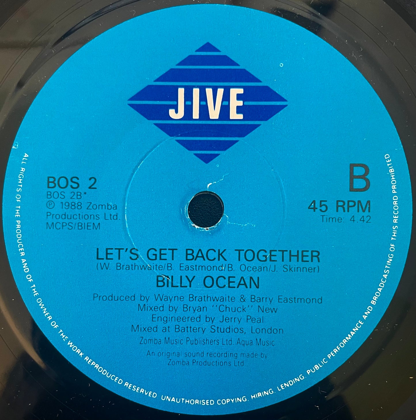 Billy Ocean – Calypso Crazy - USED Vinyl 7" Single