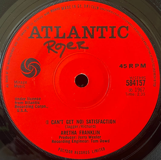 Aretha Franklin– (I Can't Get No) Satisfaction - USED Vinyl 7" Single