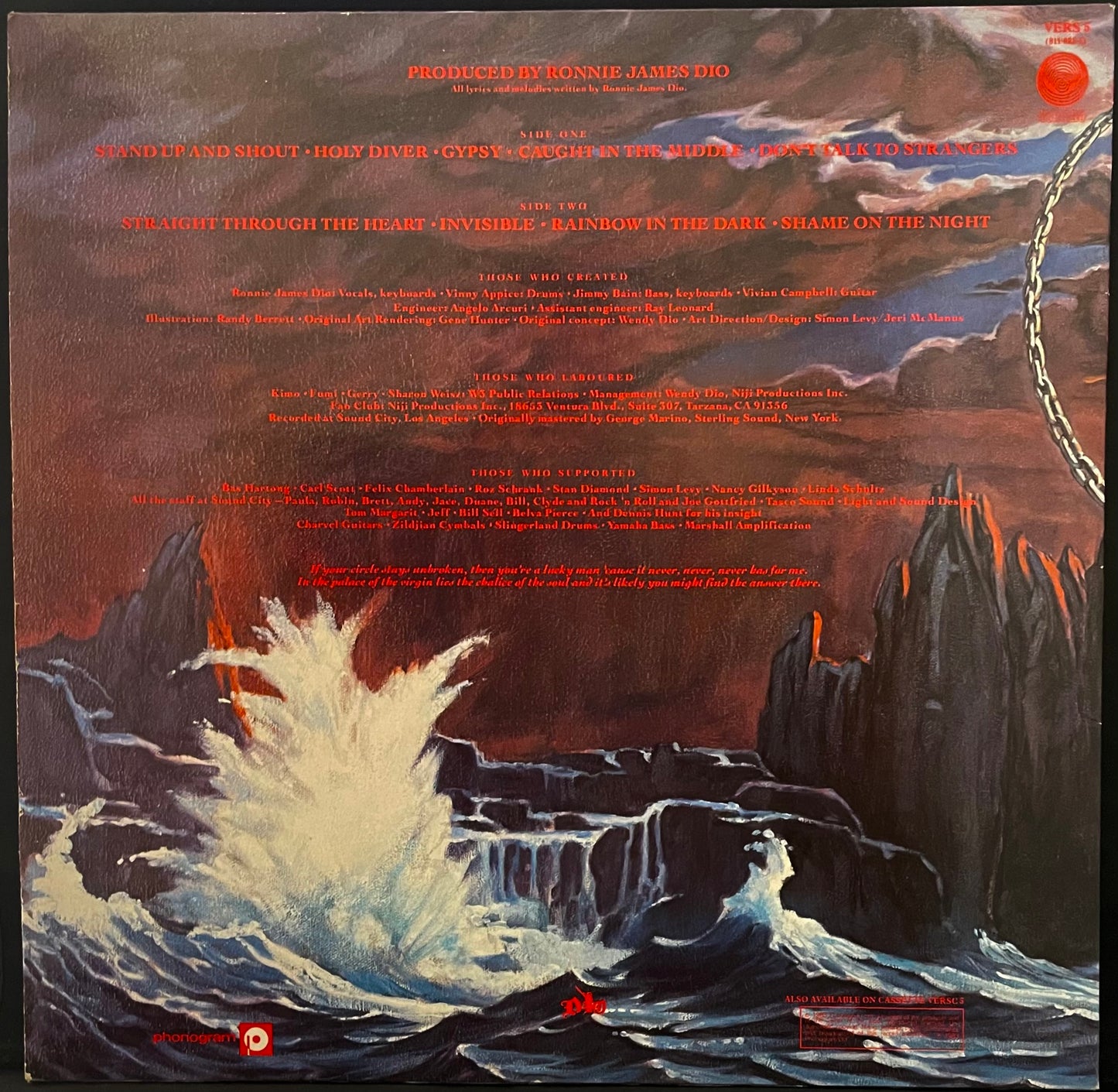 Dio – Holy Diver - USED Vinyl LP