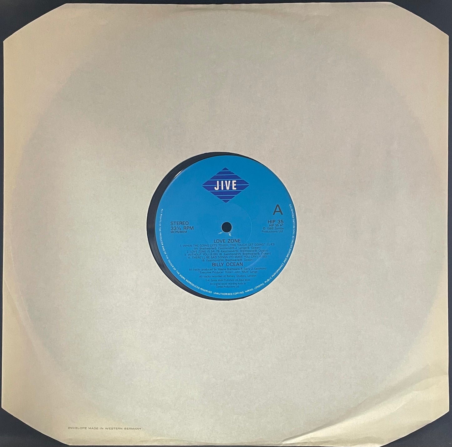 Billy Ocean – Love Zone - USED Vinyl LP